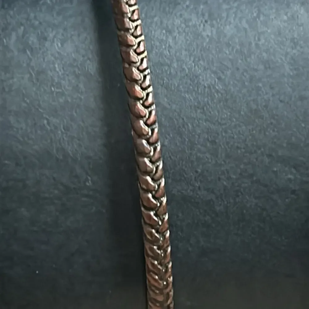 Women’s vintage dainty bronze braided patterned bangle‎ bracelet one size